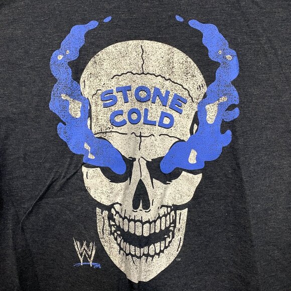 WWE Stone Cold Steve Austin Skull Graphic Design T-Shirt Large - Picture 2 of 4